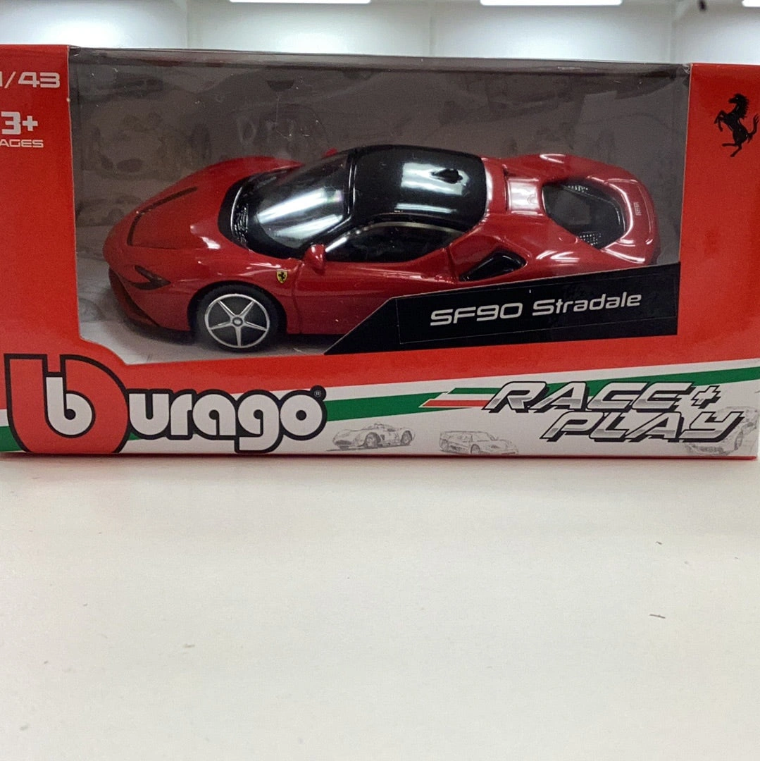 Ferrari SF90 – 1:43 Bburago Scale Model: Pure Speed & Italian Style!
